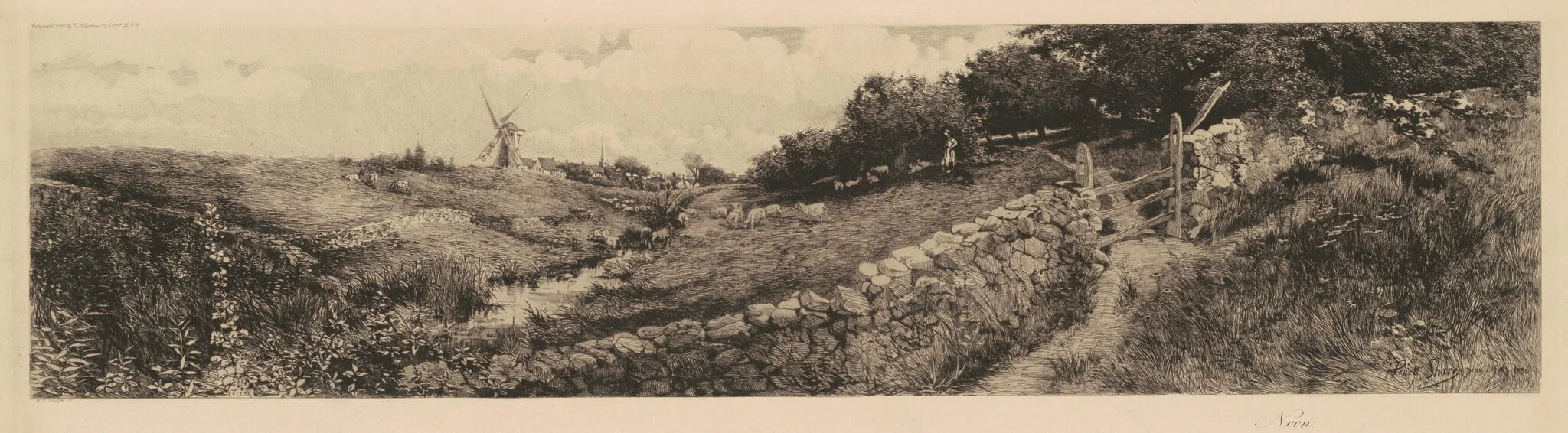 Noon, by Henry Pruett Share, ink, 1886
