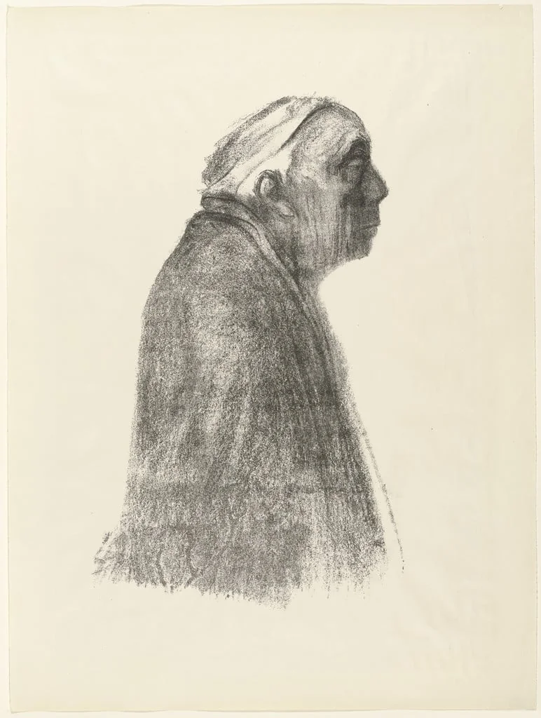 Untitled, by Käthe Kollwitz, ink, 1938