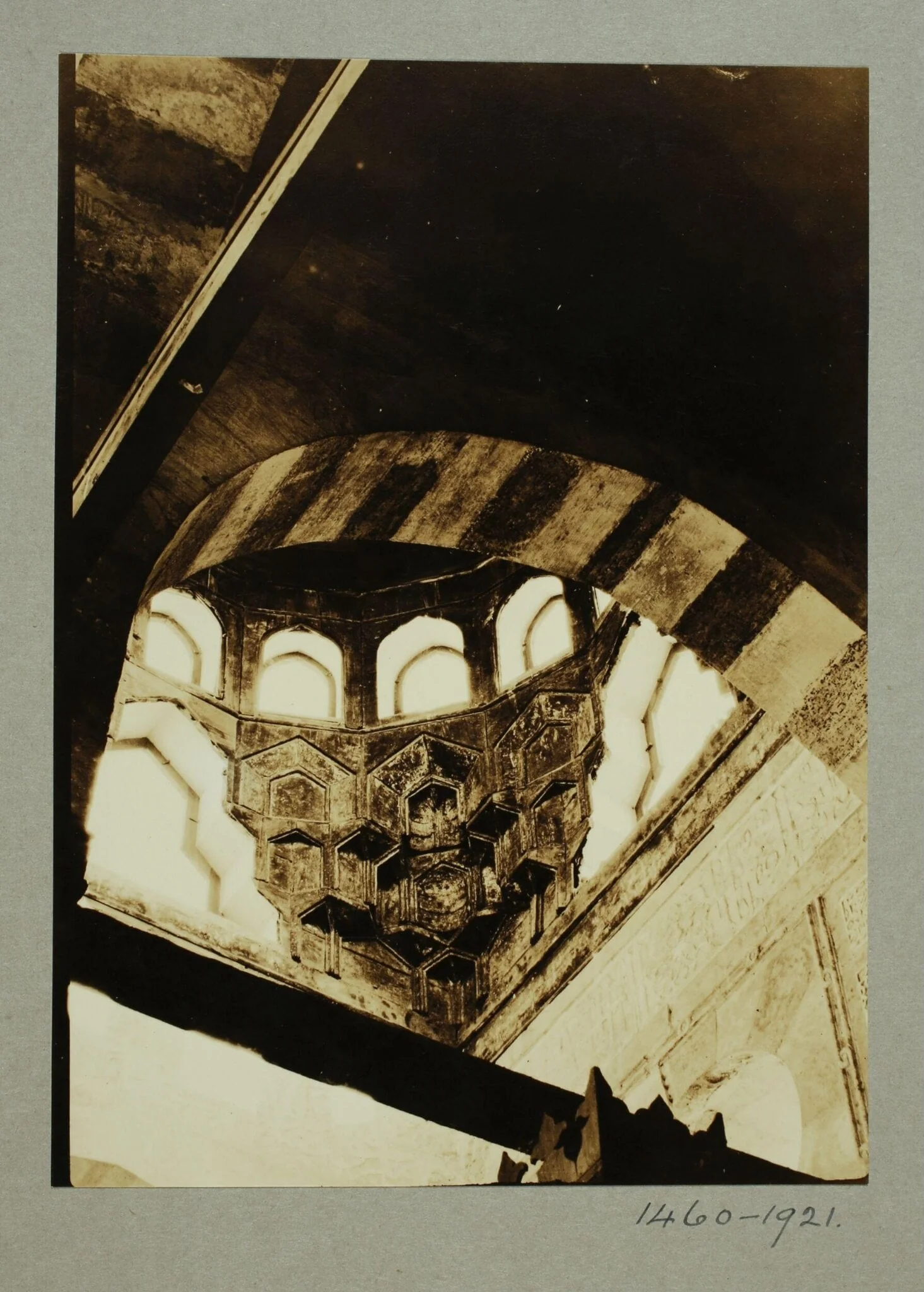 Pendentive of dome over mihrab in the mosque of Qadi Yahya Zayn al-Din (Habbaniyya), Cairo