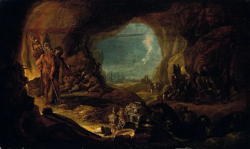Rich man descending into hell