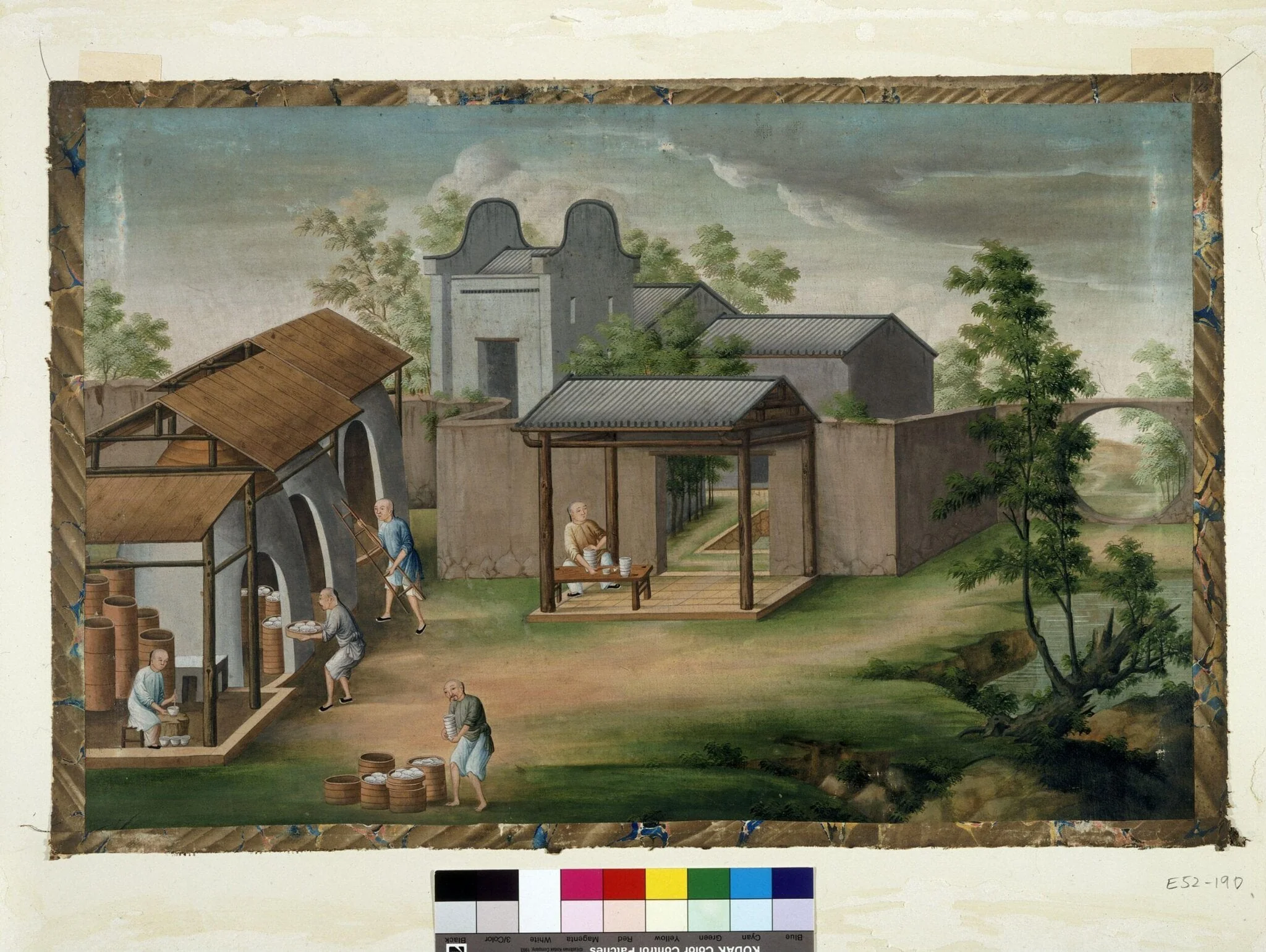 Stacking the Kiln, by Unknown, paint, 1780