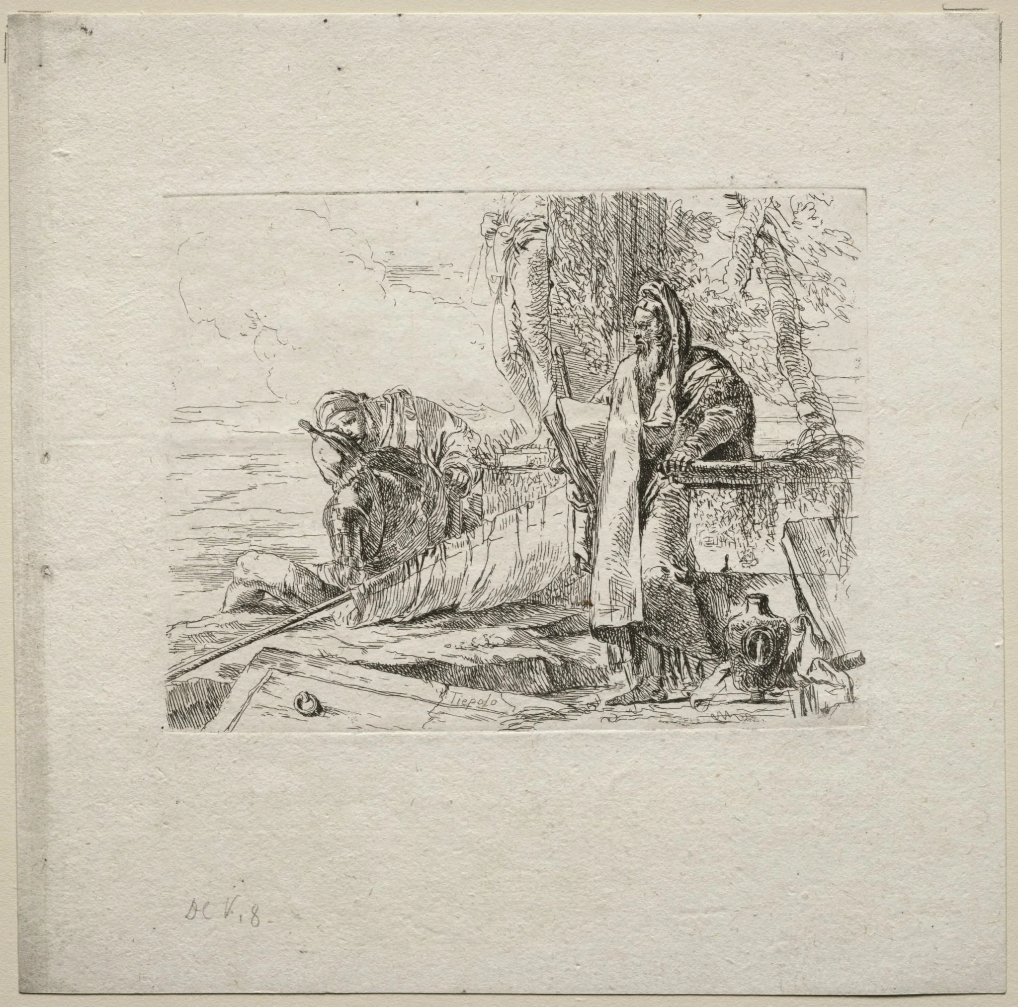 Various Caprices:  The Philosopher Standing with Book, by Giovanni Battista Tiepolo, 1742