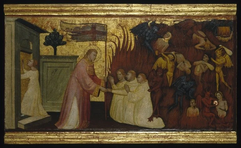 Saint Lawrence Liberates Souls from Purgatory, by Lorenzo di Niccolò, unspecified, 1412