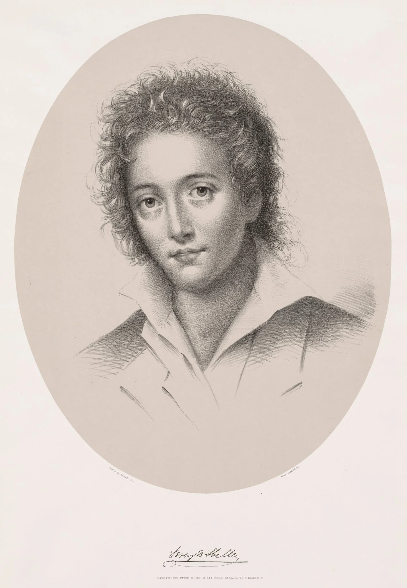 Percy Bysche Shelley, by Edwin Beyerhaus, 1867