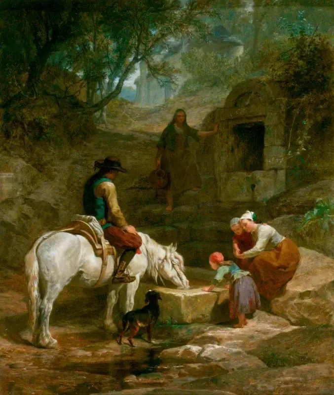 The Drinking Trough: A Scene in Brittany
