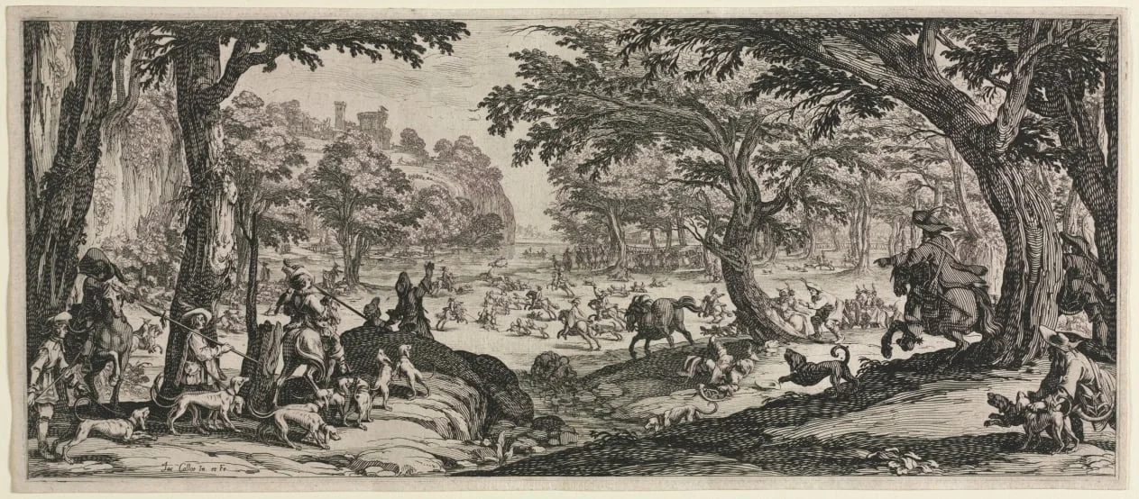 The Large Hunt, by Jacques Callot, 1619