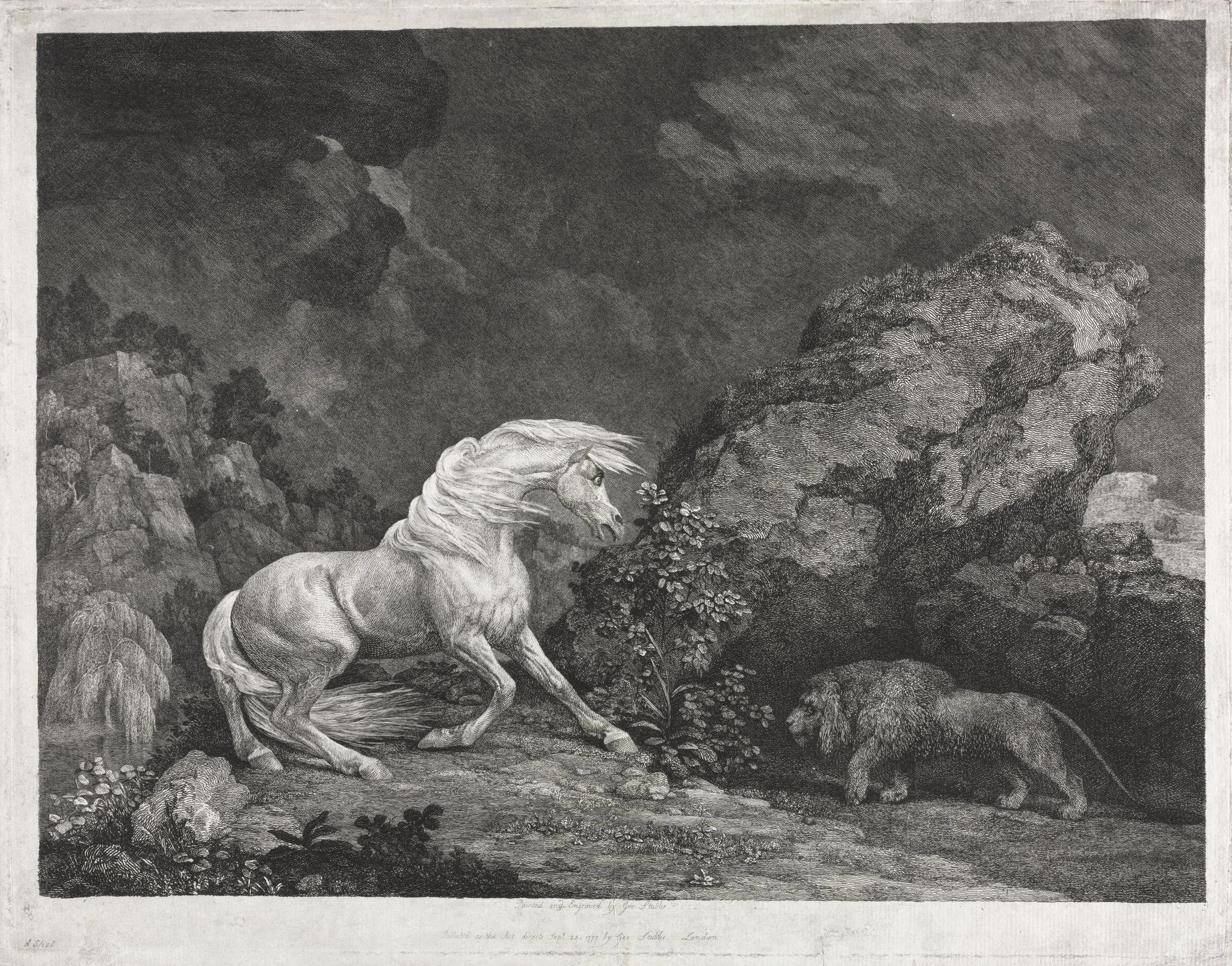 A Horse Frightened by a Lion