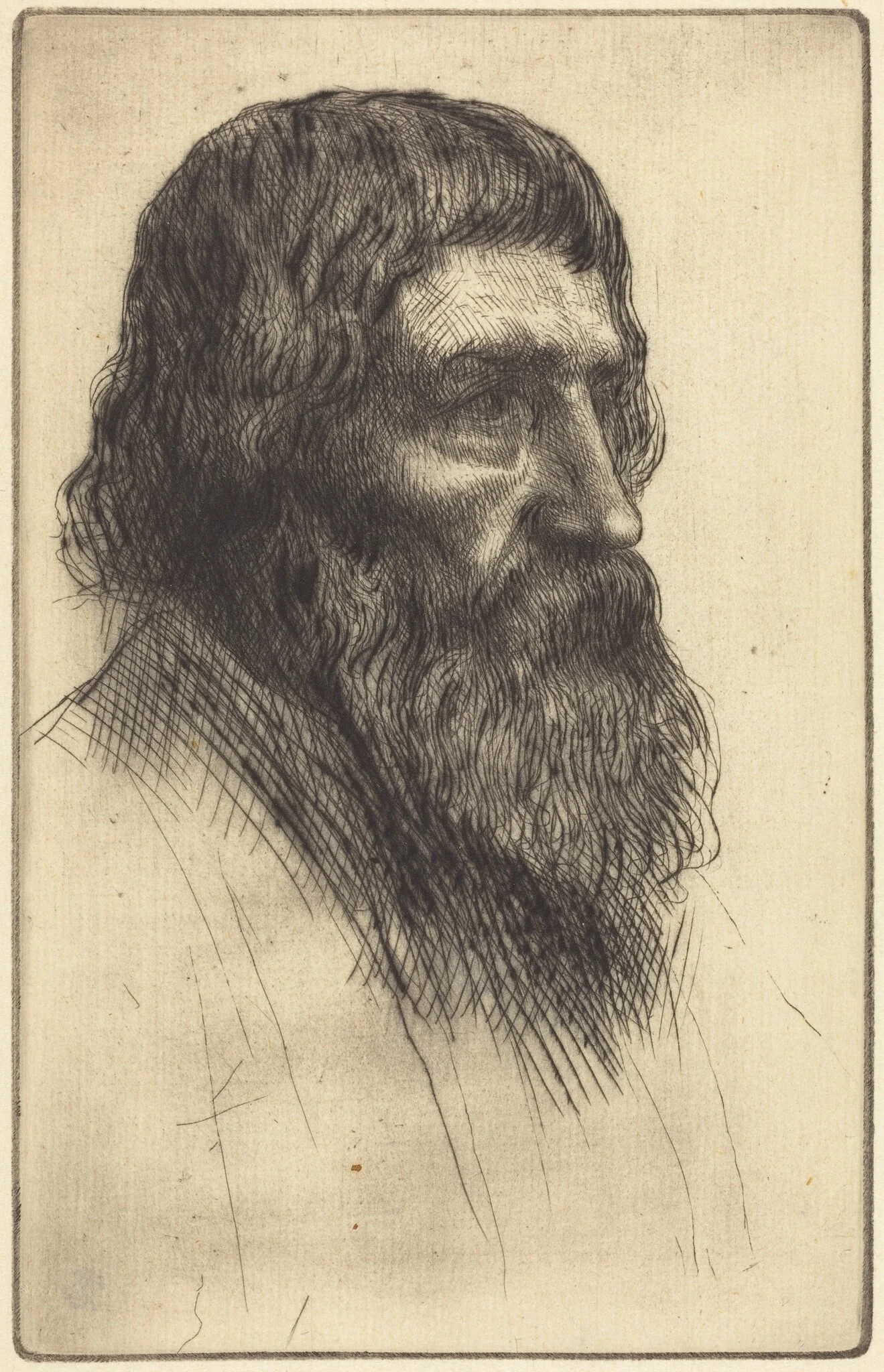 English Peasant (Paysan anglais), by Alphonse Legros, ink, 1874