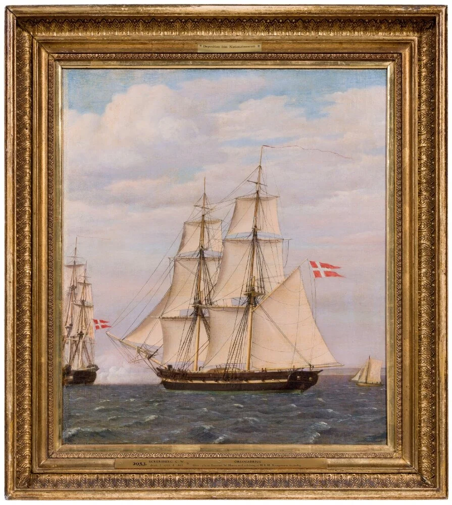 Naval Brig, by Christoffer Wilhelm Eckersberg, oil, 1828