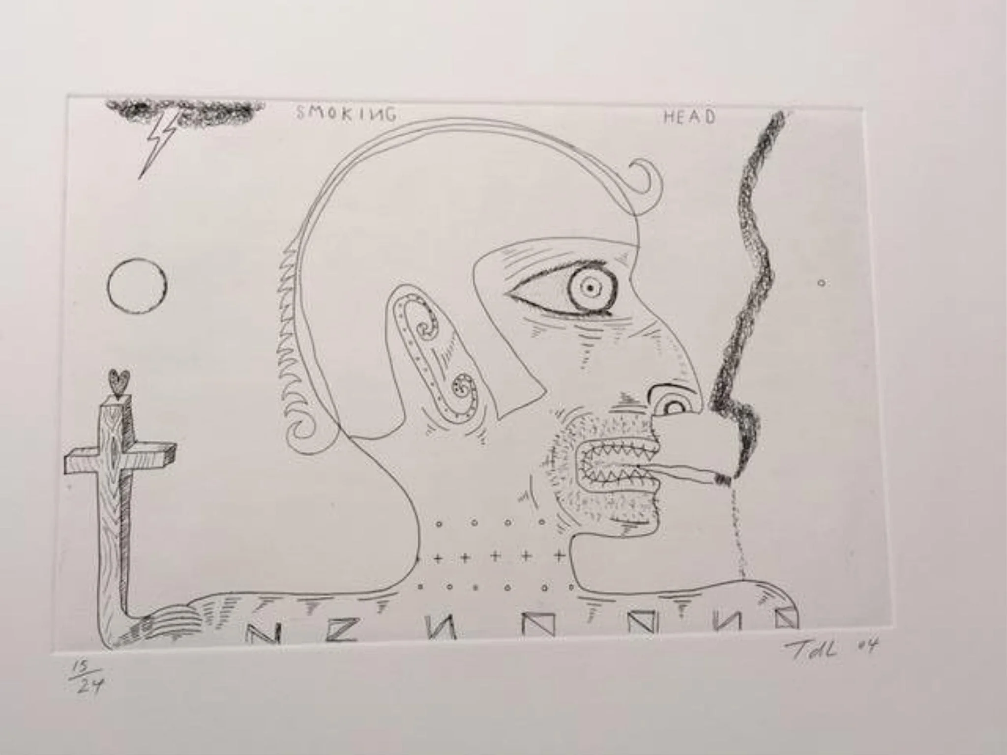 Smoking Head, by Tony de Latour, 2004