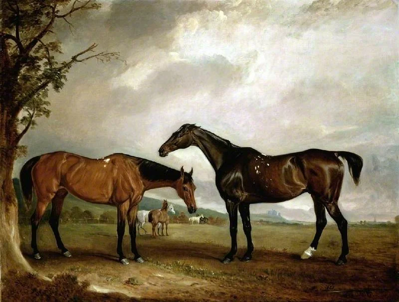 Longford Lass and the Jew, by John Ferneley, oil, 1853