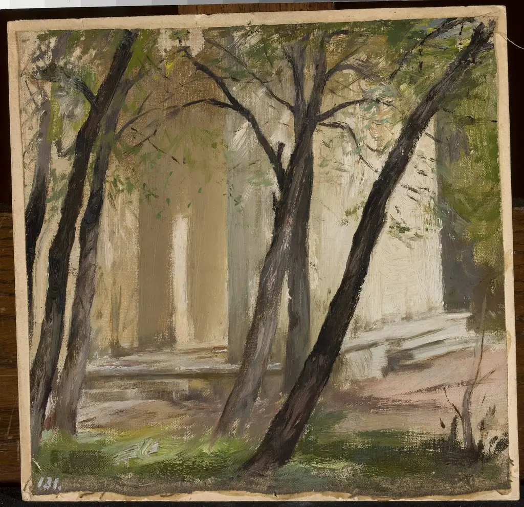 Garden of the Academy of Fine Arts in Petersburg