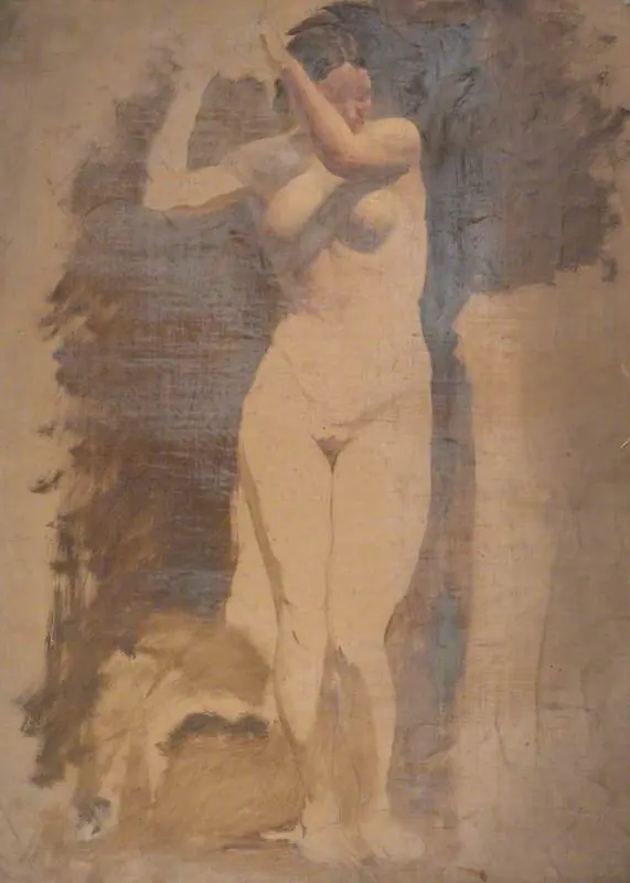 A Life Study of a Standing Female Nude