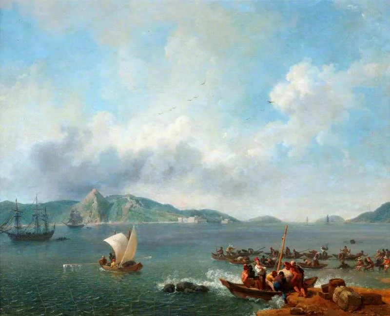 Coast Scene, Rio de Janeiro, by Nicolas-Antoine Taunay, oil, 1817