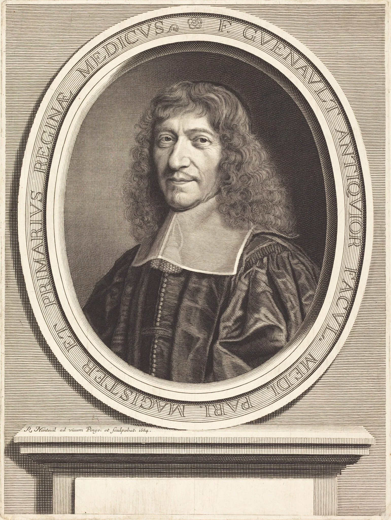 Francois Guenault, by Robert Nanteuil, ink, 1664