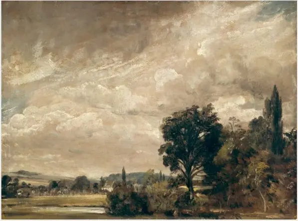 Harnham Ridge from Archdeacon Fisher's House, Salisbury