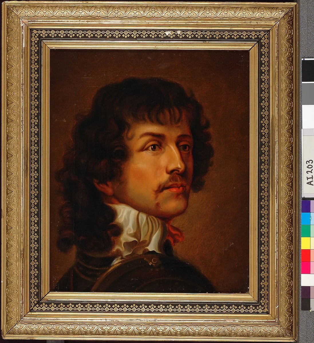 Miehen rintakuva, kopio van Dyckin mukaan?, by Karl Jansson, unspecified, 1870