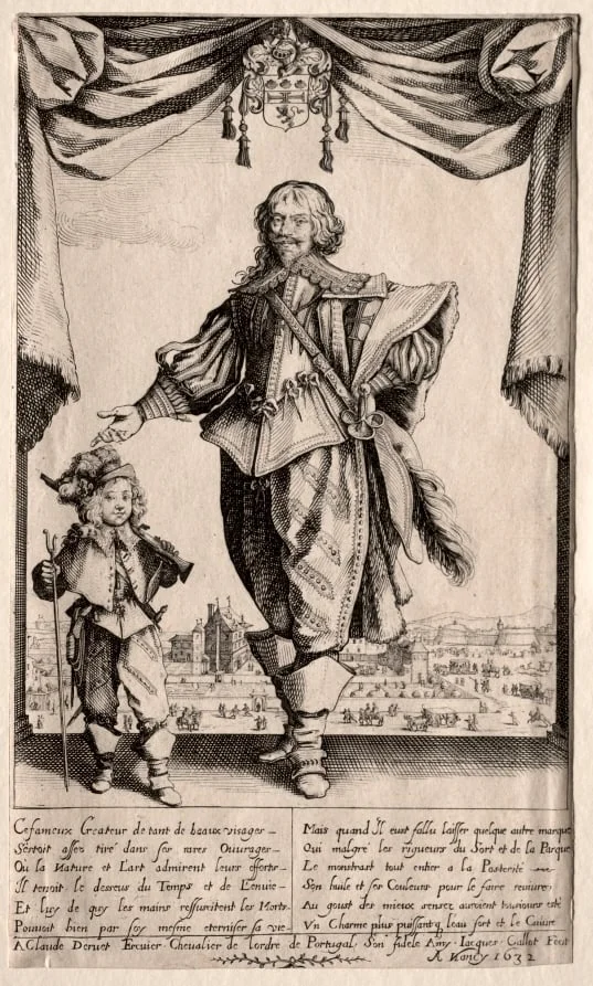 Claude Deruet and His Son, by Jacques Callot, 1632