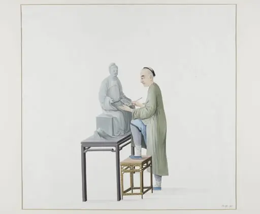 Man Making a Statue