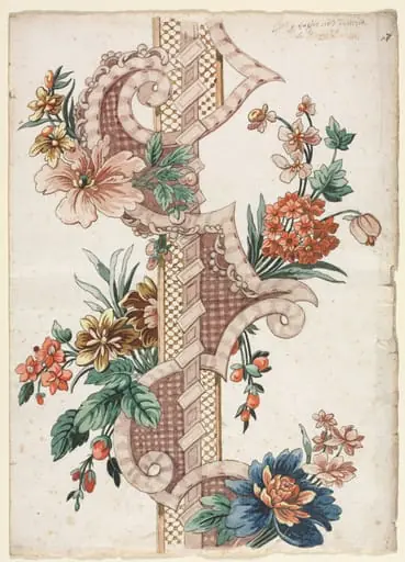 Vertical Decorative Floral Band