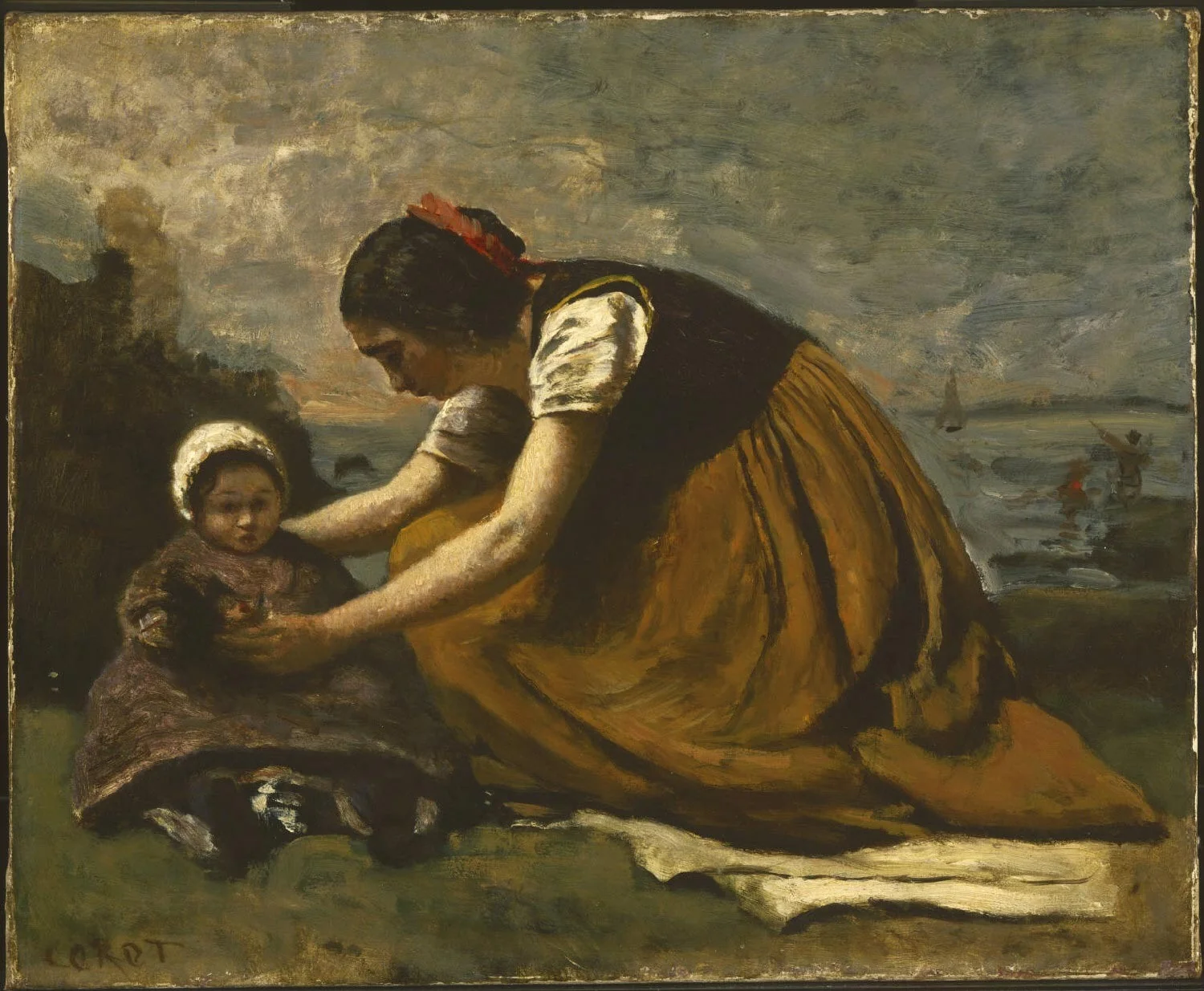 Mother and Child on a Beach