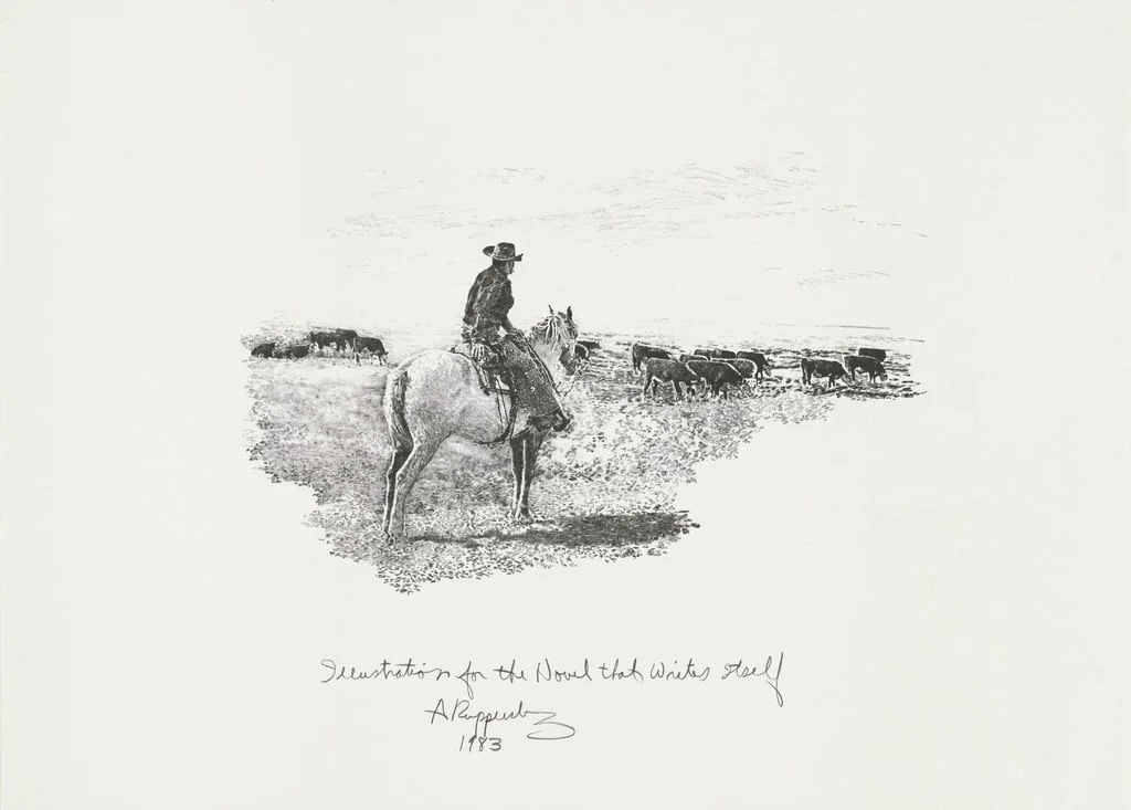 Untitled, by Allen Ruppersberg, graphite, 1983