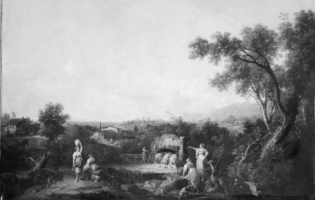 Landscape with Peasants at a Fountain