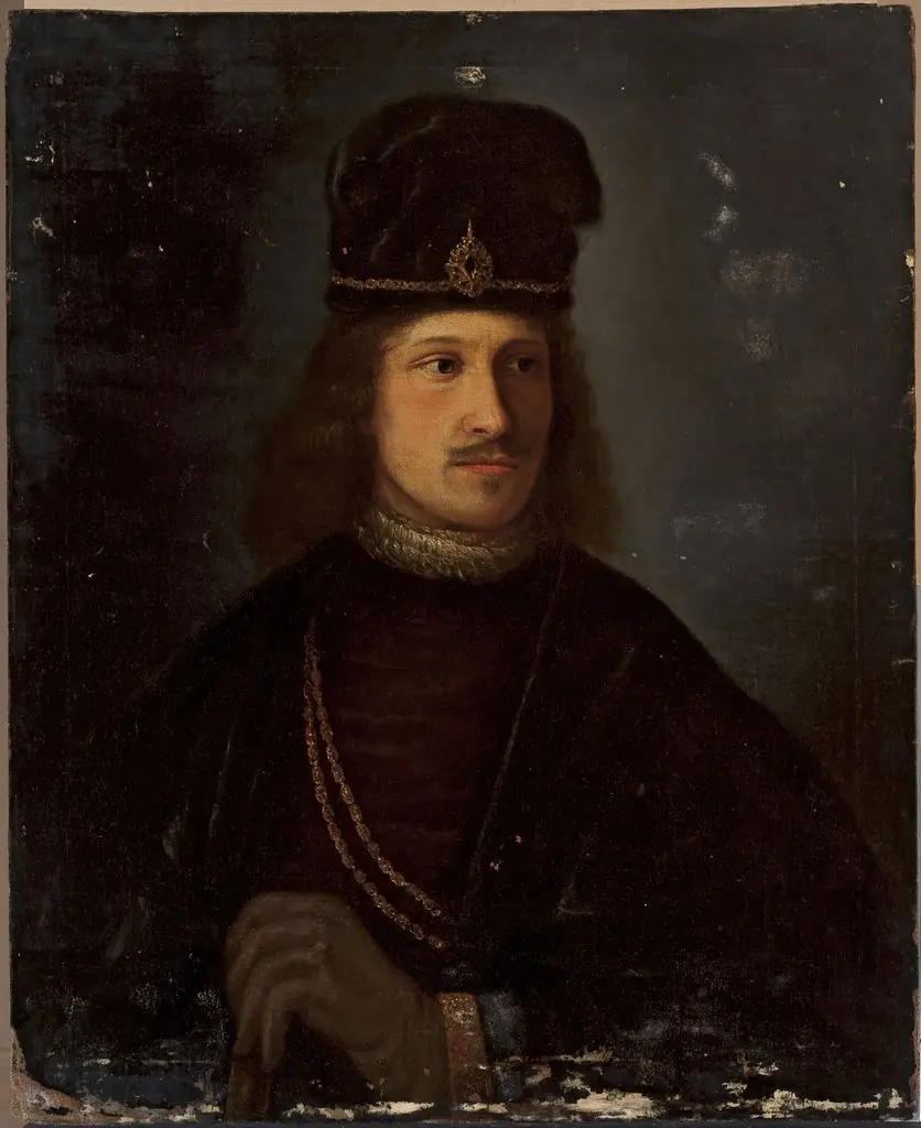 Portrait of a man in a tall cap