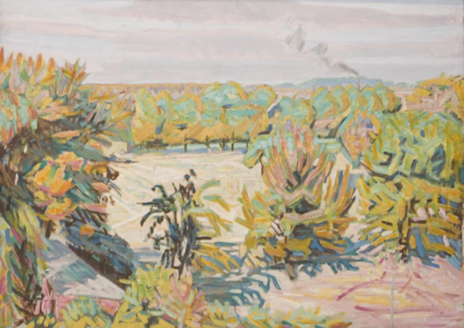 A Garden Seen from the Artist's Dwelling. Autumn, by Unknown, 1936