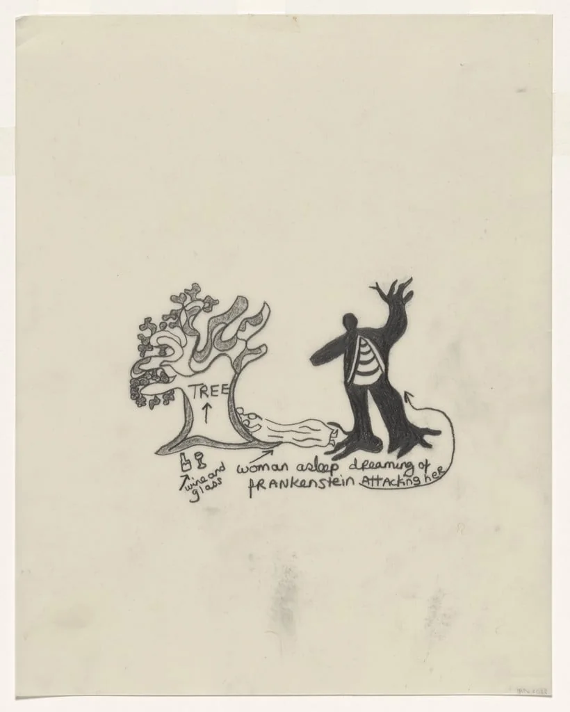 Untitled, by Niki de Saint Phalle, graphite, 1967