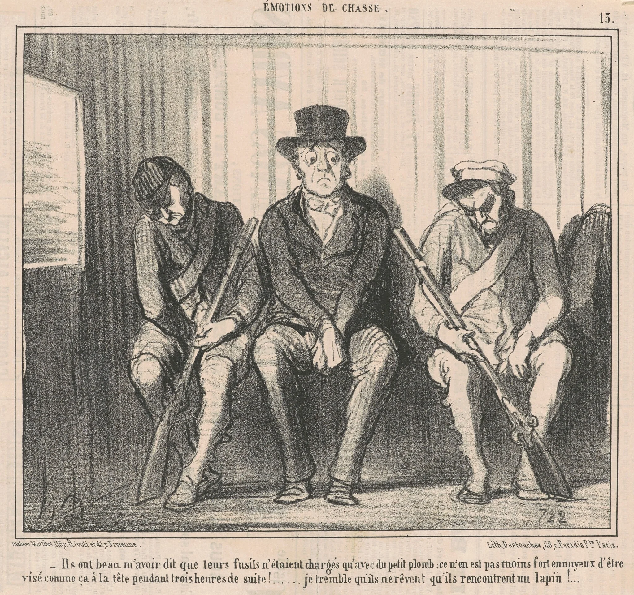 Ils ont beau m'avoir dit ..., by Honoré Daumier, ink, 1855