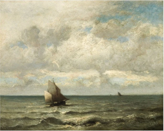 A Seascape, by Jules Dupré, oil, 1860