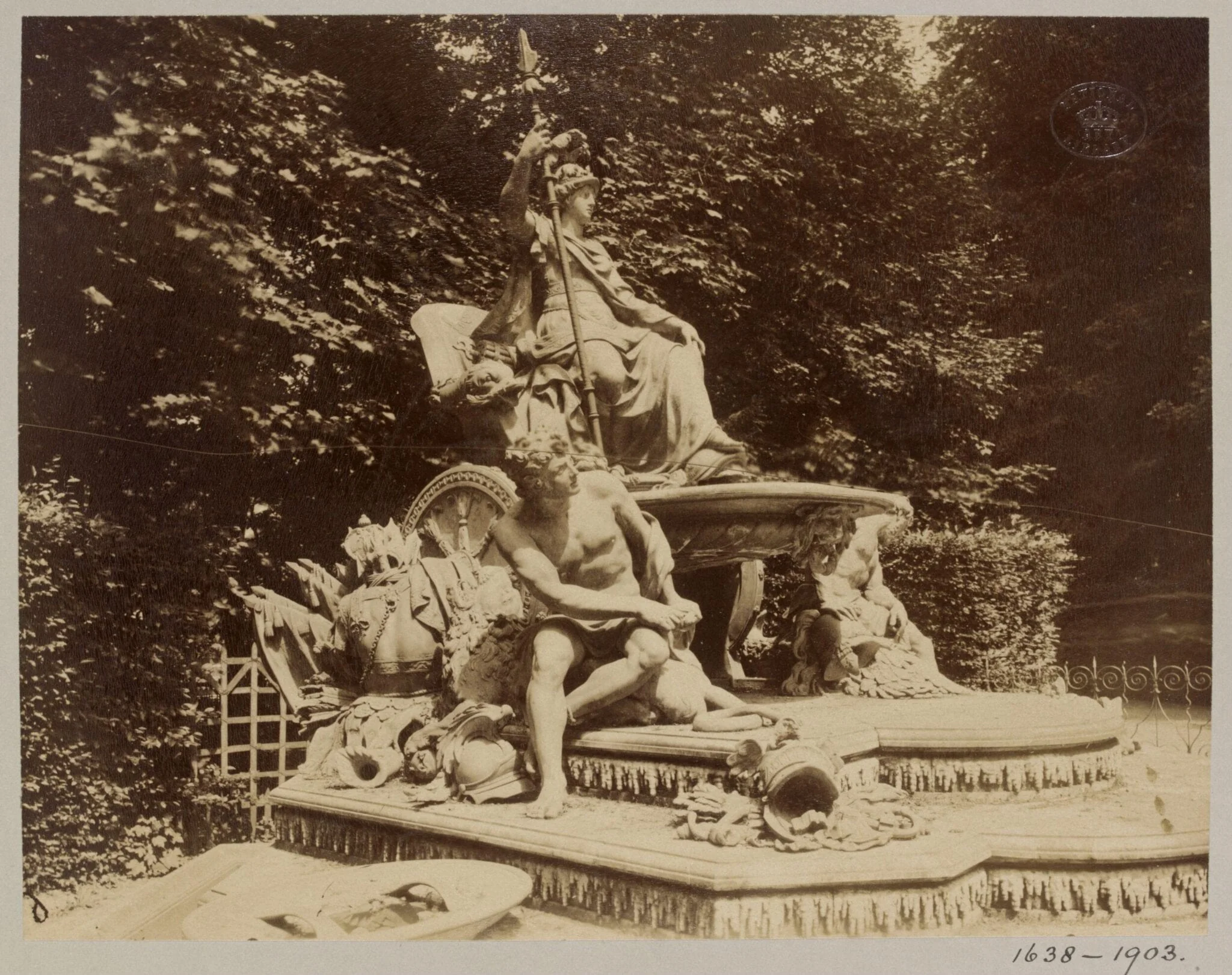"France Triumphant", Versailles, France, by Jean-Eugène-Auguste Atget, photographic, 1900