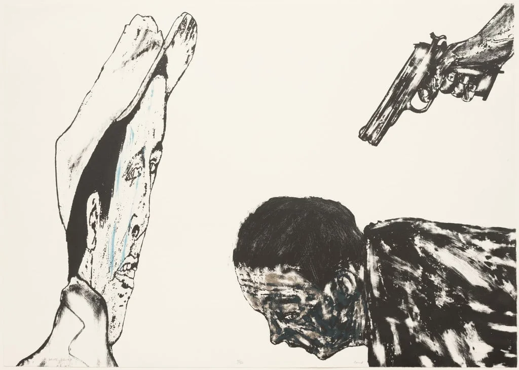 Untitled, by Leon Golub, ink, 1987