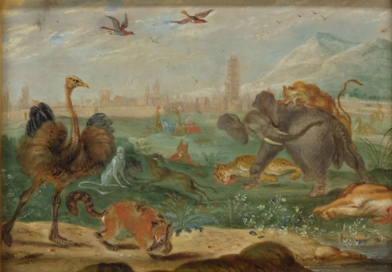 Ansichten aus den vier Weltteilen mit Szenen von Tieren: Marokko, by Ferdinand van Kessel the Elder, unspecified, 1682