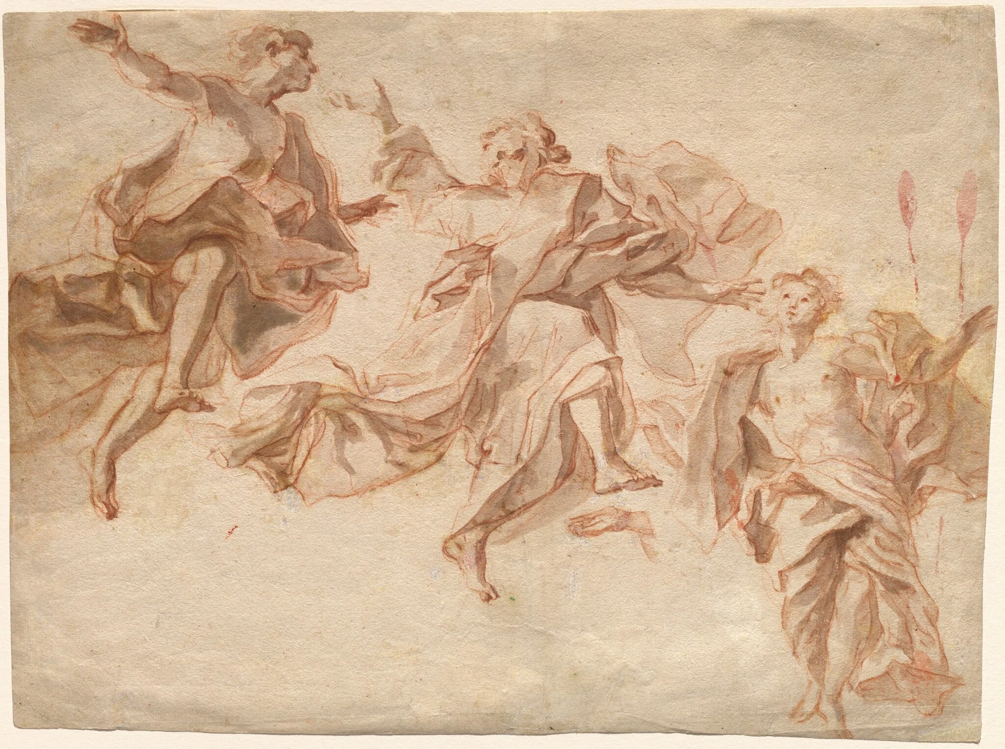 The Ascension of Christ, by Cosmas Damian Asam, chalk, 1720