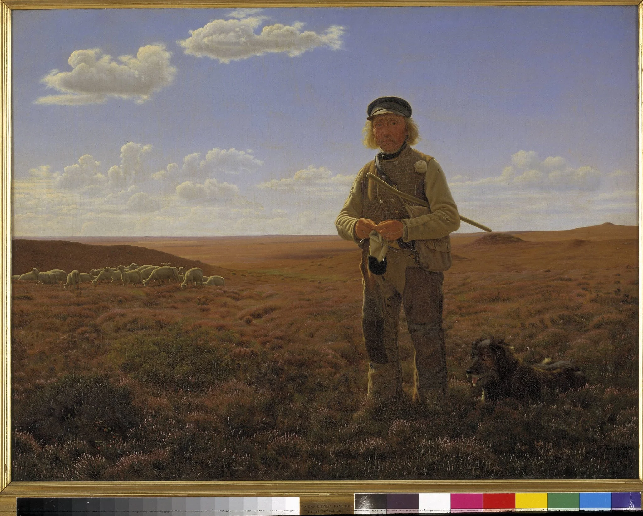 A Jutland Sheperd on the Moors, by Unknown, 1855