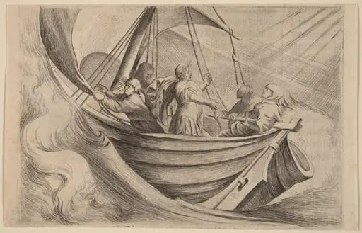 Caesar Crossing Stormy Seas