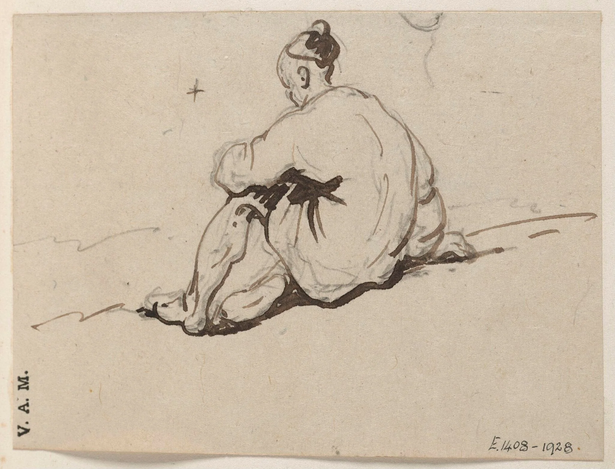 A seated Chinese figure
