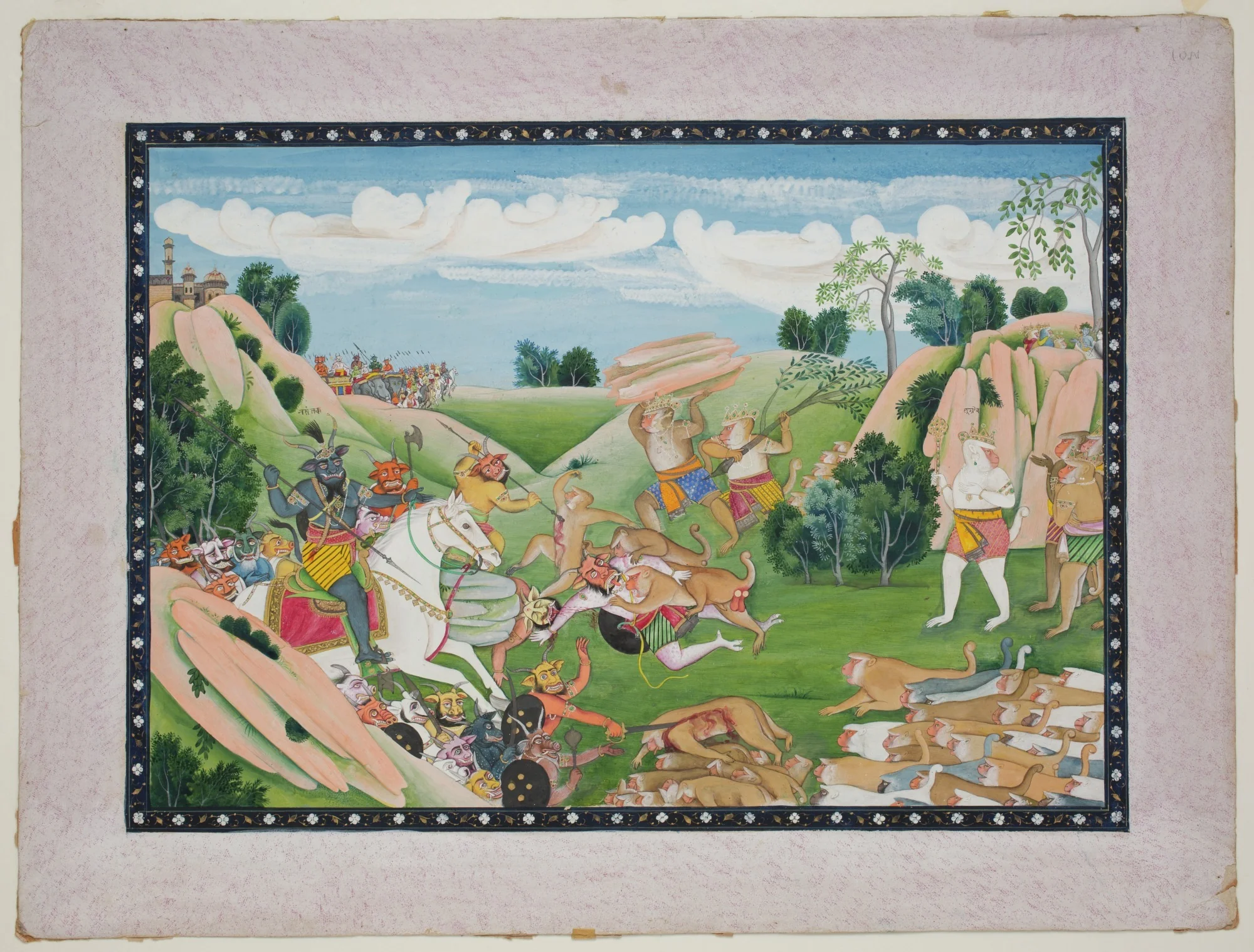 Hanuman Brought a Big Stone to Kill Narantek, by Unknown, unspecified