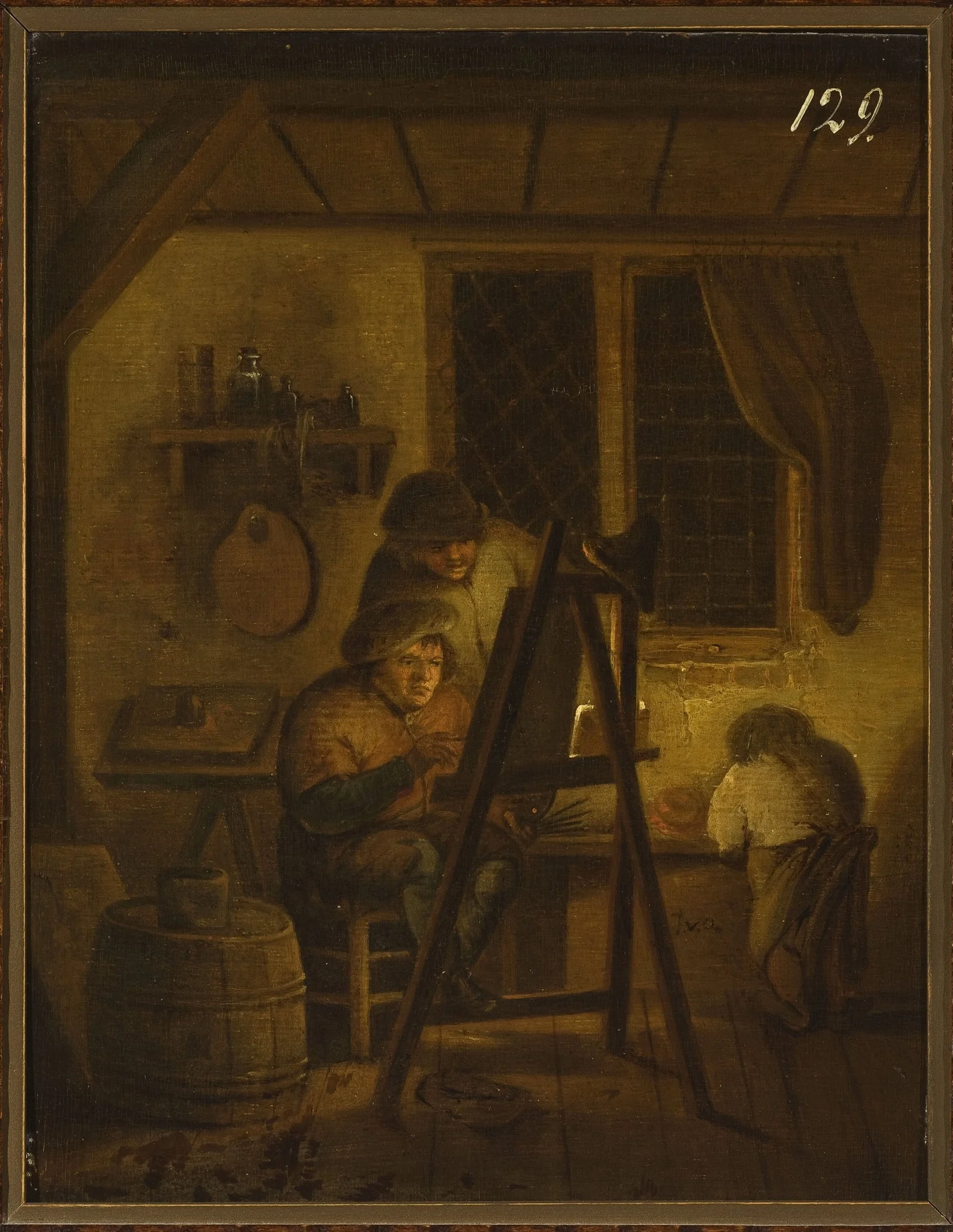 In the painter's studio