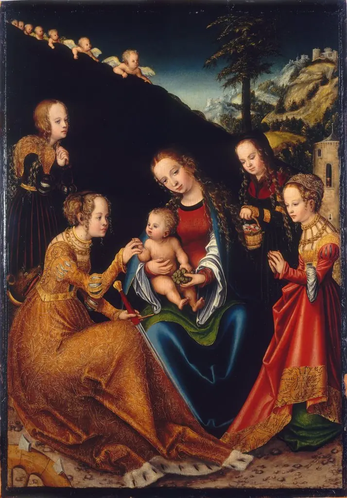 The Mystic Marriage of Saint Catherine of Alexandria with Saints Dorothy, Margaret and Barbara