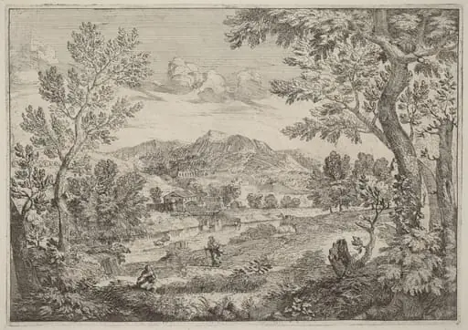 Houses Beside a Mountain