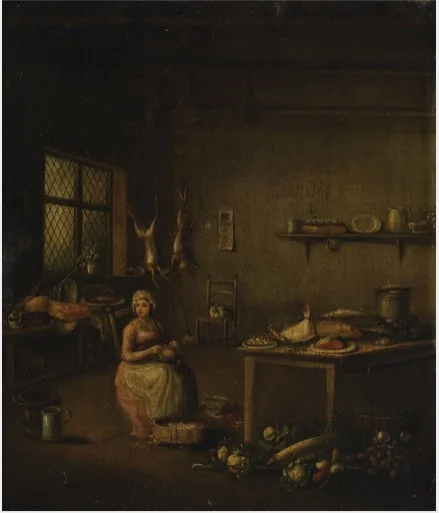 An Interior with Woman and Still Life, by Unknown, unspecified