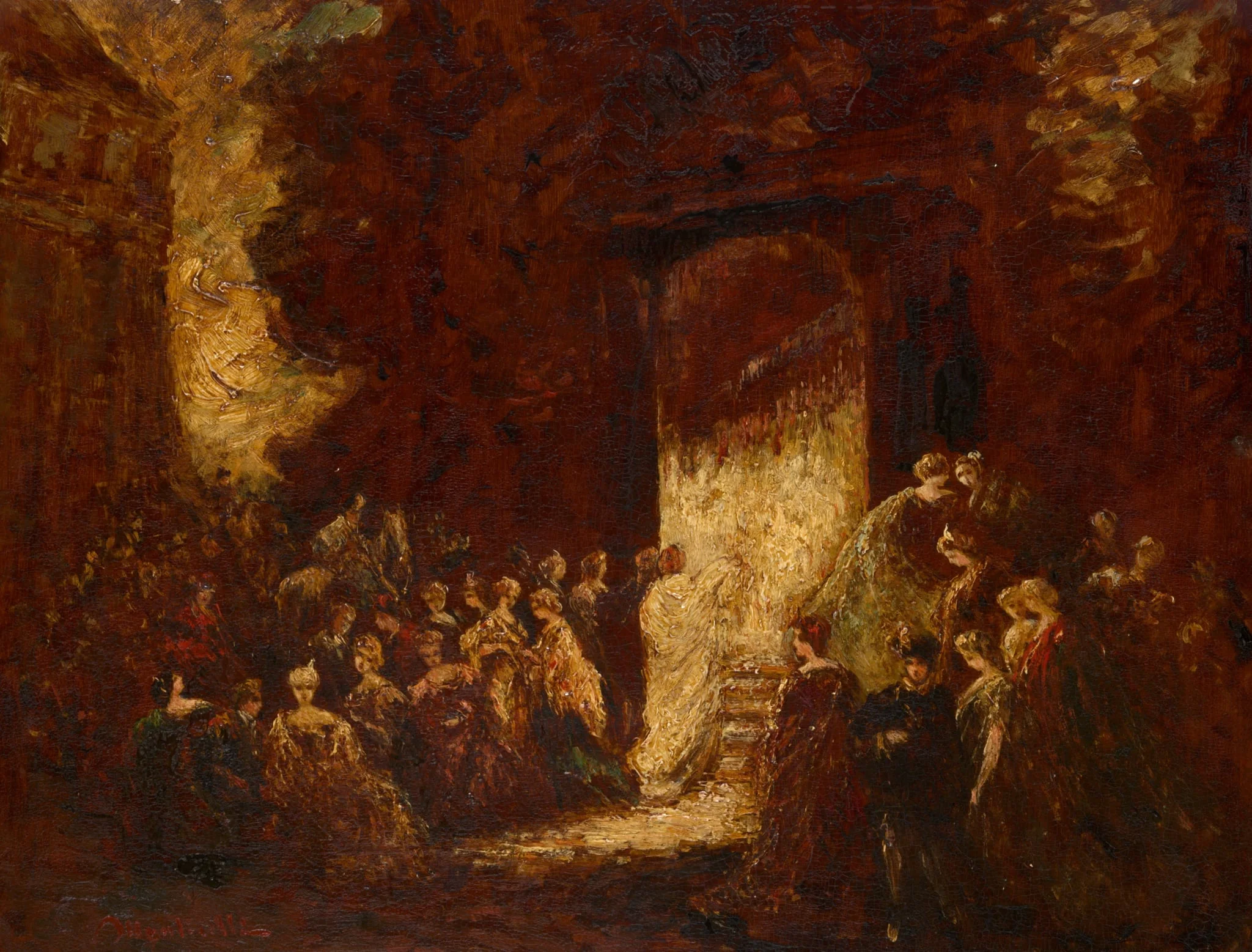 Fête d'Après-Midi, by Adolphe Joseph Thomas Monticelli, oil, 1880
