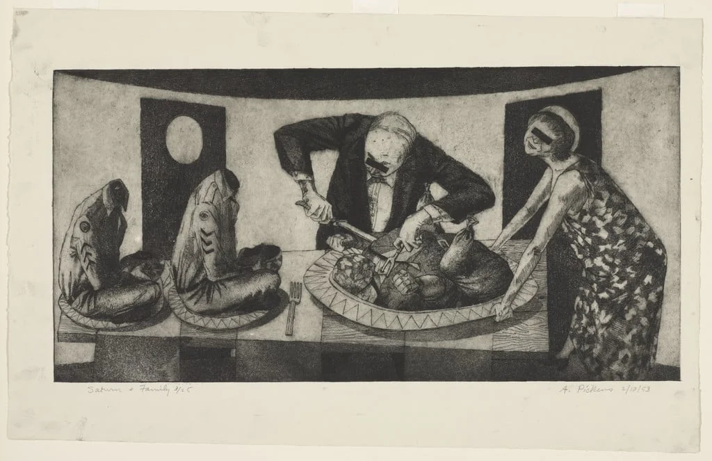 Untitled, by Alton Pickens, ink, 1953