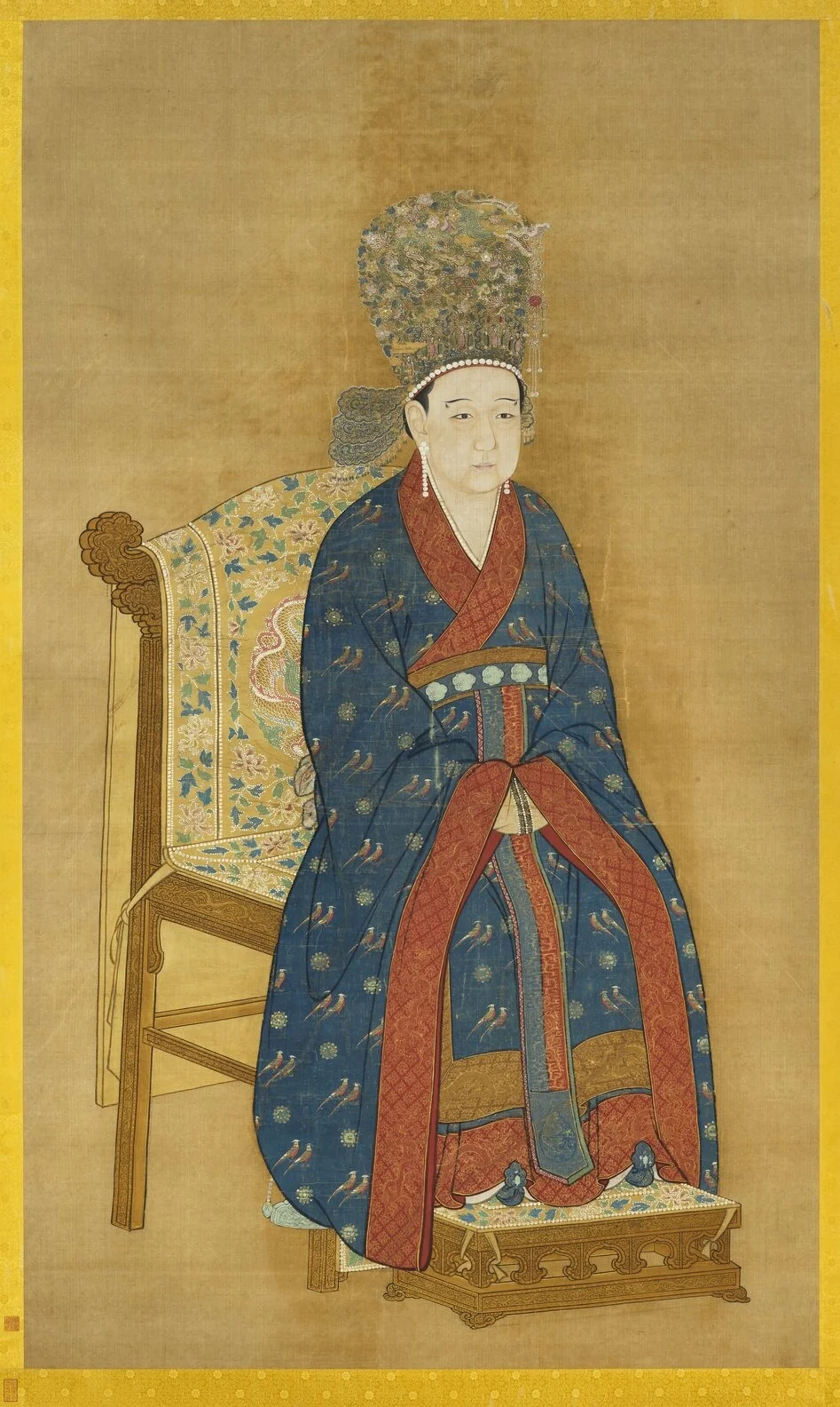 宋寧宗后坐像　軸, by court painter, unspecified, 1162