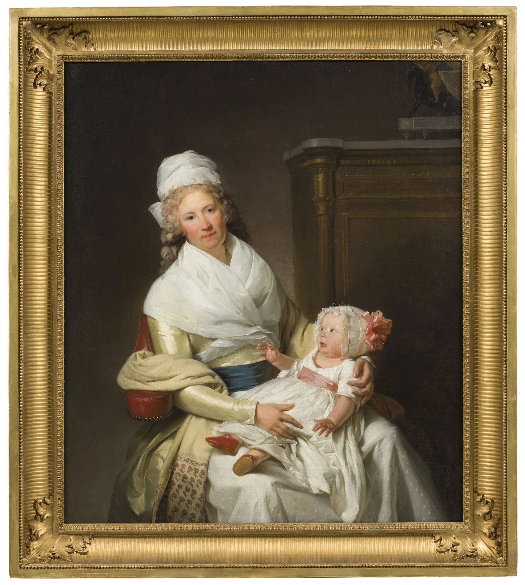 Constantia Foster med syskonbarn, by Unknown, oil, 1798