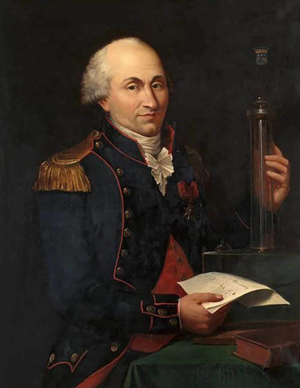 Portrait of Charles Augustin de Coulomb (1736-1806), by Louis Hierle, oil, 1898