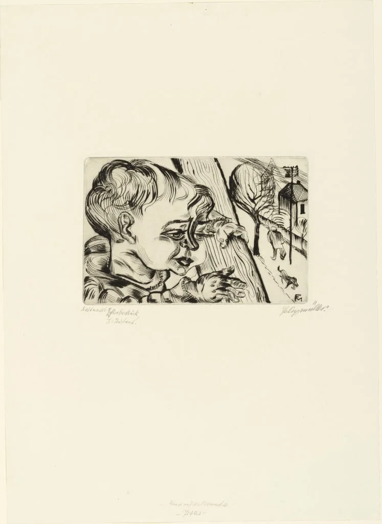 Untitled, by Conrad Felixmüller, ink, 1921